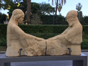 Standing outside the Nicholas Sursock Museum in Beirut is &quot;The Weeping Women.&quot; This sculpture depicts two women, one Christian and one Muslim, mourning together in the loss of sons to senseless wars.